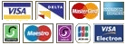 We accept payments using the following cards